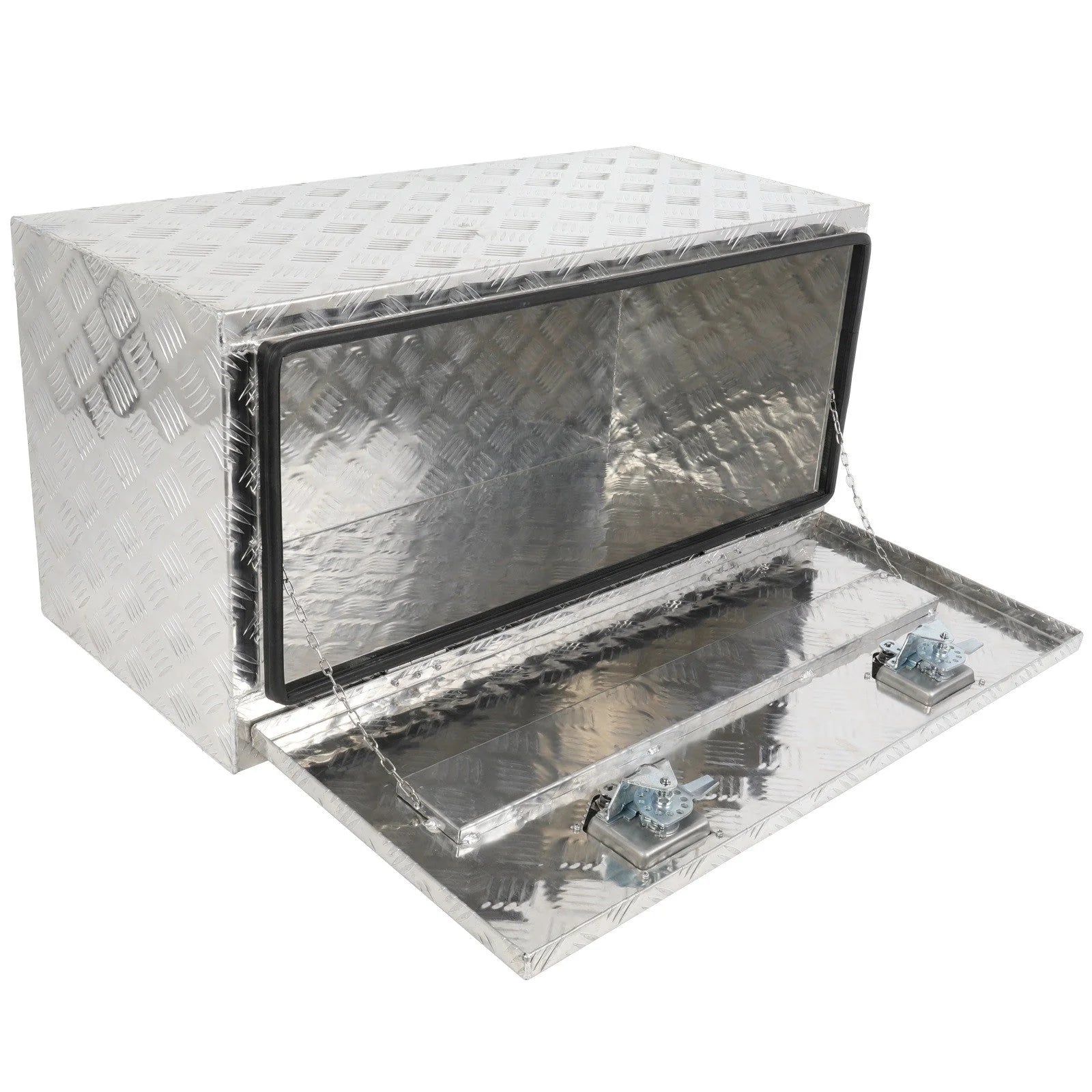36"x 17"x18" Aluminum Storage Tool Box For Truck Garage Home Office W/2x Chain KOEEP [3]