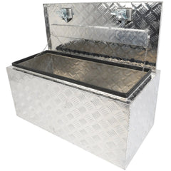 36"x 17"x18" Aluminum Storage Tool Box For Truck Garage Home Office W/2x Chain KOEEP [4]