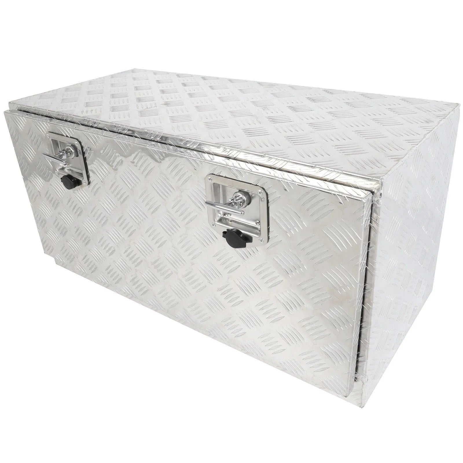 36"x 17"x18" Aluminum Storage Tool Box For Truck Garage Home Office W/2x Chain KOEEP [6]