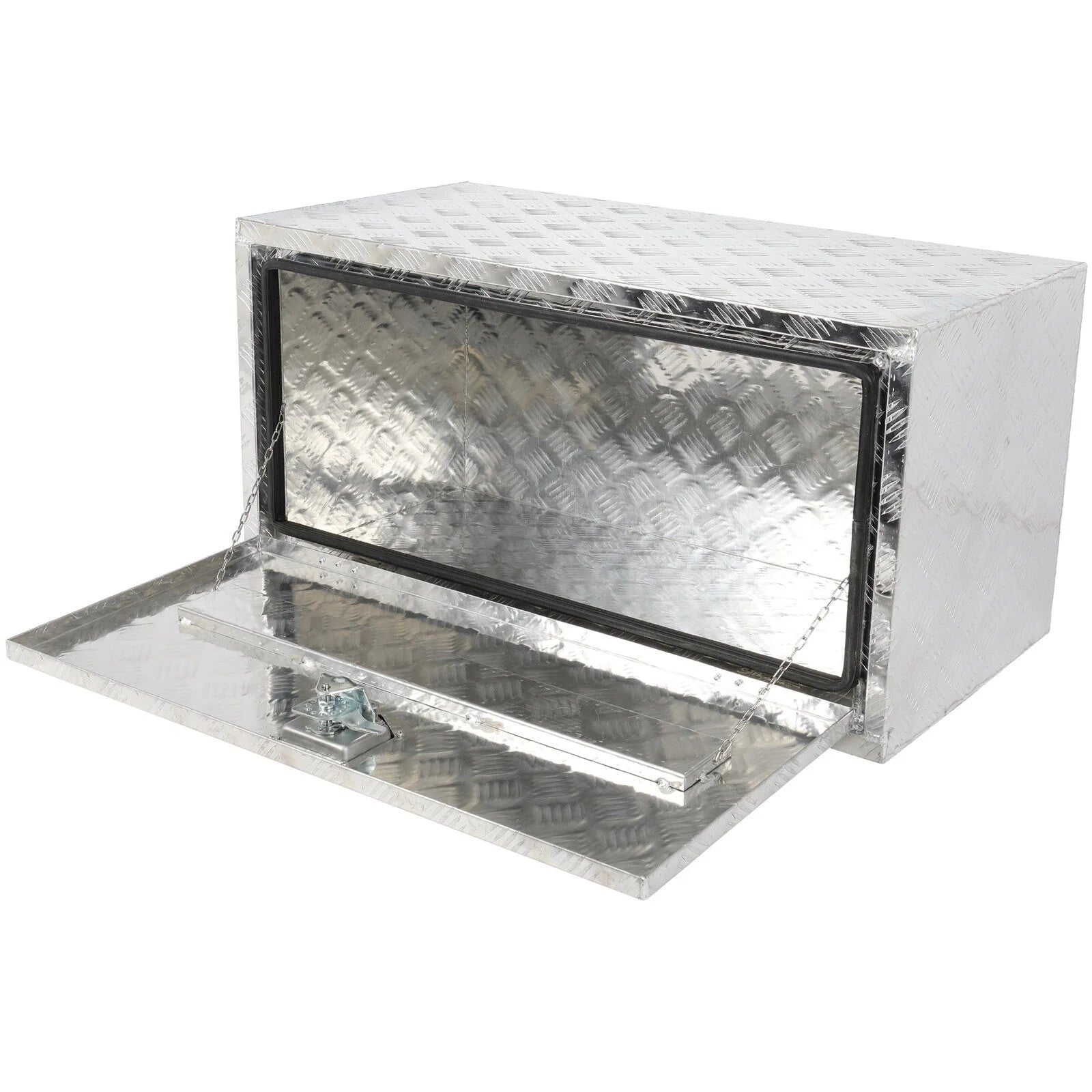 36"x 18"x18" Aluminum Storage Tool Box for Truck Garage home office W/2x Chain KOEEP [5]