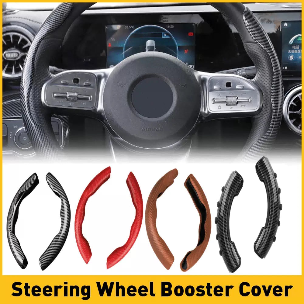 37-38cm Carbon Fiber Red/Black/Brown Steering Wheel Cover Protector Non-Slip EOA 6B93BC-57 [1]