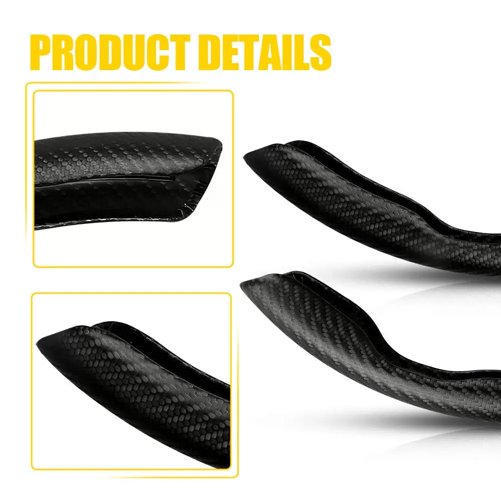 37-38cm Carbon Fiber Red/Black/Brown Steering Wheel Cover Protector Non-Slip EOA 6B93BC-57 [7]