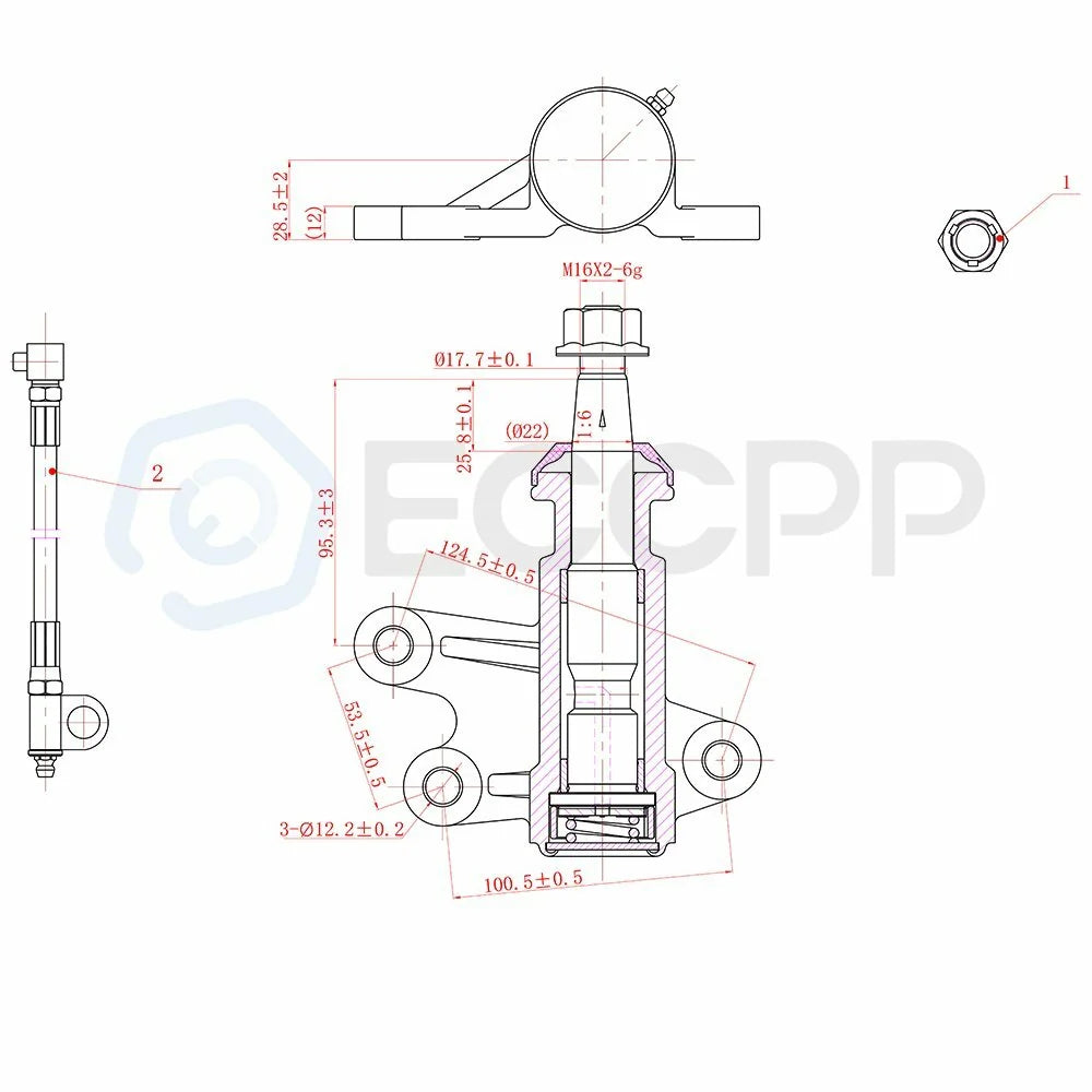 3PCS Suspension Idler Bracket Idler Arm Pitman Arm For 1993-2000 Chevrolet GMC KOEEP [2]