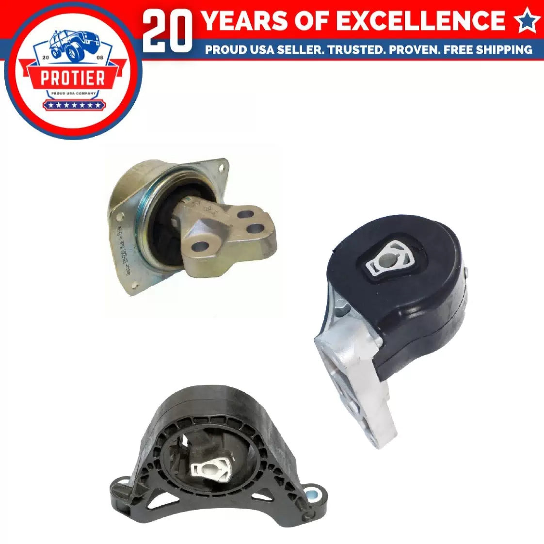 3PCS Transmission Mount Set Fit 2010-2011 Cadillac SRX 2.8L for Automatic Trans 6B93BC-57 [1]