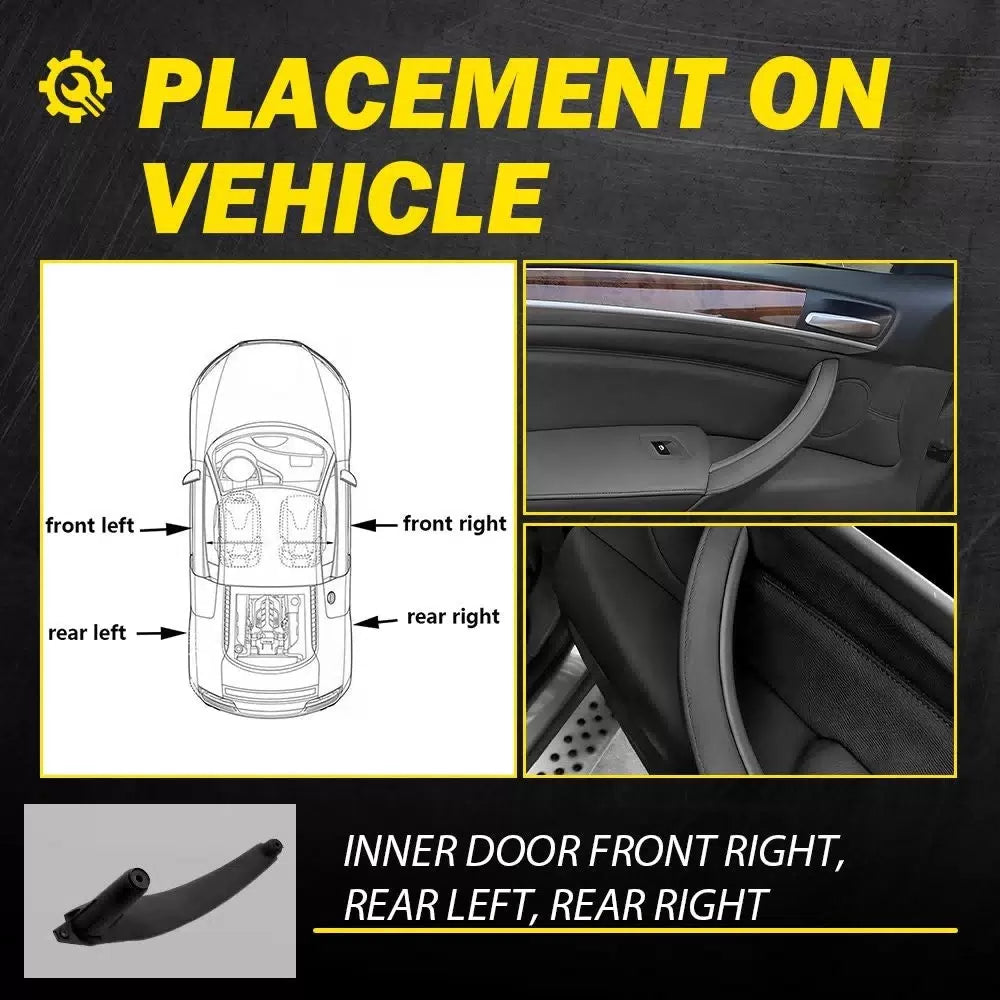 3X LH RH Interior Door Pull Handle Trim Cover For BMW X5 E70 X6 E71 2008-2014 EA 6B93BC-57 [6]