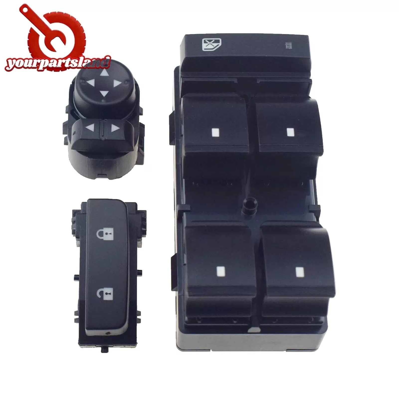 3X Window Control Door Lock Mirror Switch For GMC Sierra 3500 HD 07-14 25778970 6B93BC-57 [8]
