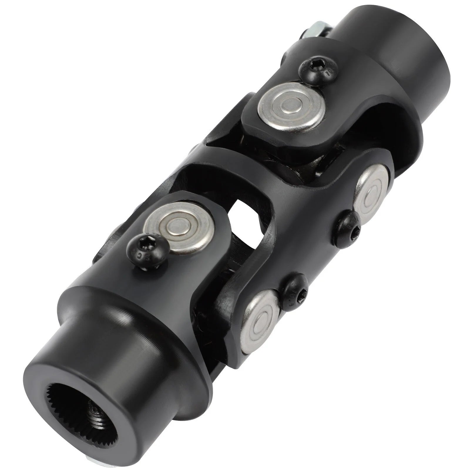 3/4" DD x 3/4"-36 Spline Double Steering U-Joint Black Universal Steering Shaft KOEEP [2]
