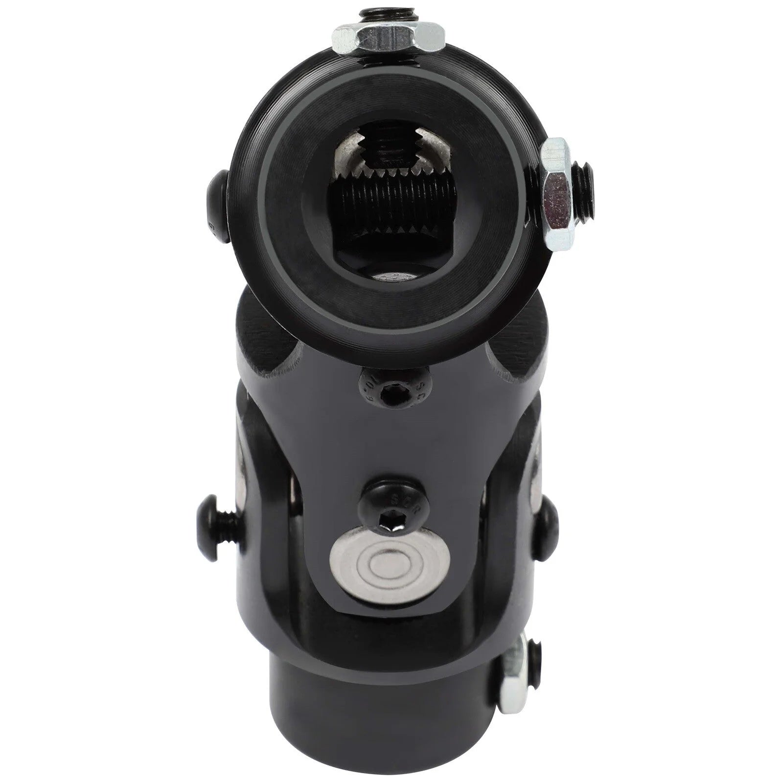 3/4" DD x 3/4"-36 Spline Double Steering U-Joint Black Universal Steering Shaft KOEEP [6]