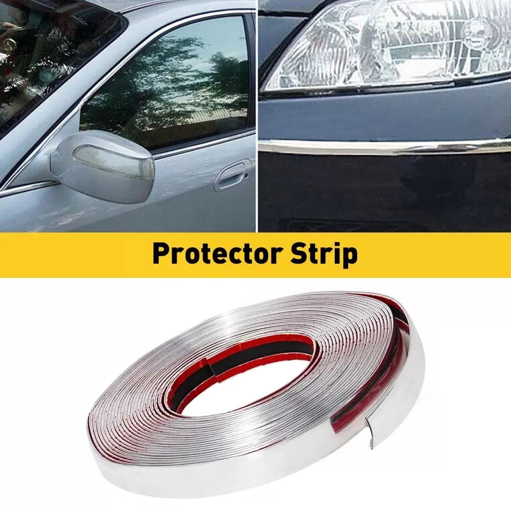3/4'' Chrome Trim Molding Car Strip Door Window Bumper Side Trime Protector 16FT 6B93BC-57 [1]