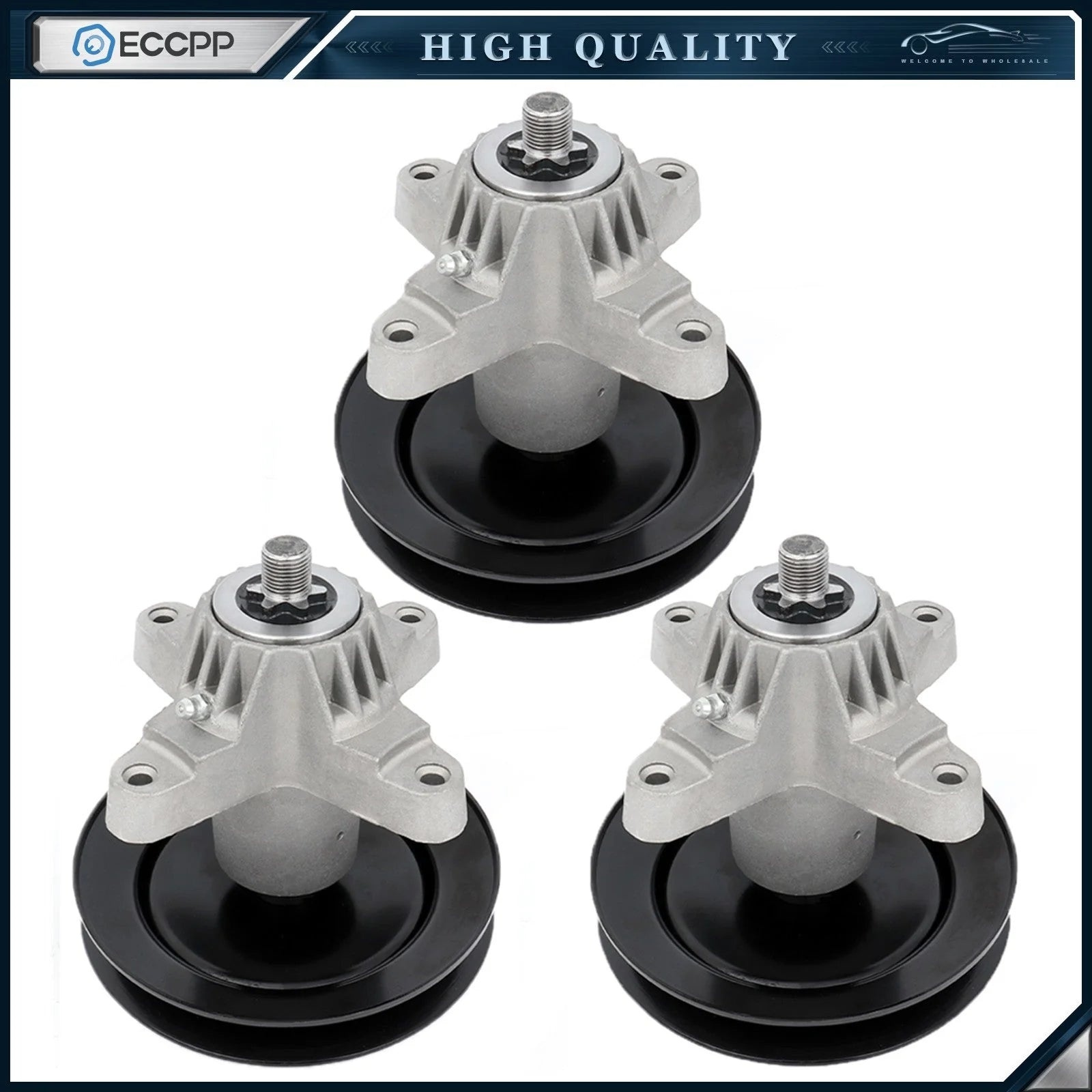 3 Spindle Assembly w/ Pulley for 42" Deck Troy-Bilt 618-0624 618-0659 KOEEP [1]