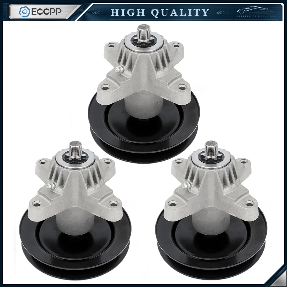 3 Spindle Assembly w/ Pulley for 42" Deck Troy-Bilt 618-0624 618-0659 KOEEP [1]