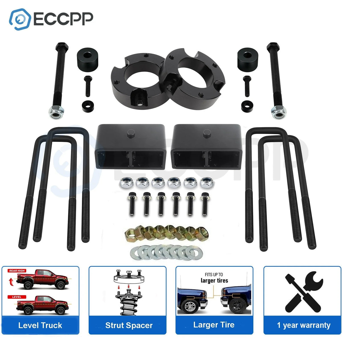 3" Front 2" Rear Leveling Lift Kit + Drop Kit For Toyota Tacoma 4WD 1995-2004 KOEEP [1]