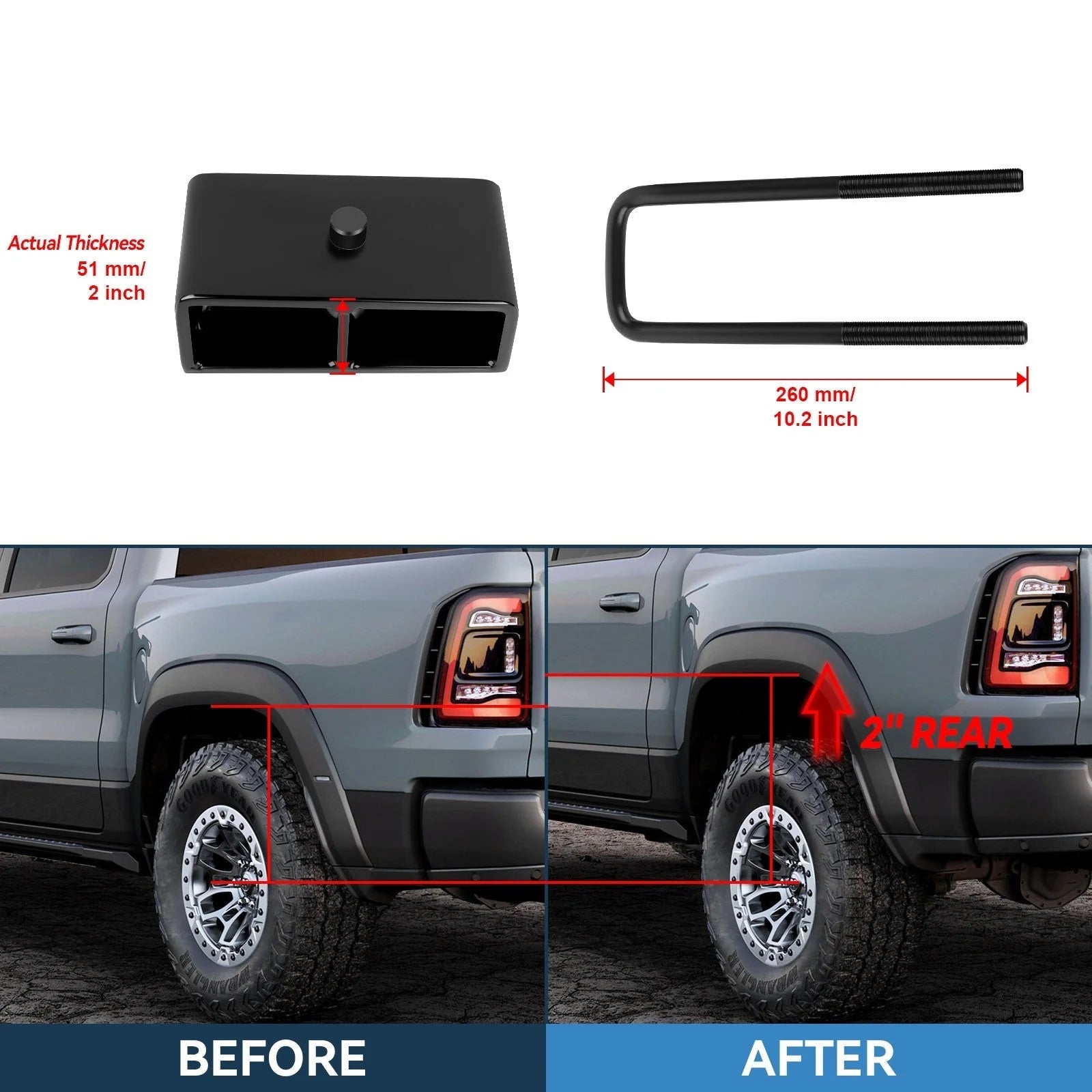 3" Front 2" Rear Leveling Lift Kit + Drop Kit For Toyota Tacoma 4WD 1995-2004 KOEEP [3]
