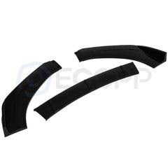 3x Front Lip Splitters Universal Painted Black Polypropylene 62" - 65" width KOEEP [3]