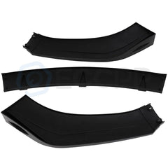 3x Front Lip Splitters Universal Painted Black Polypropylene 62" - 65" width KOEEP [4]