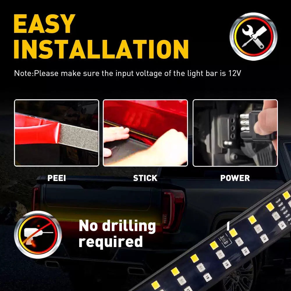 48" Truck Tailgate LED Light Bar Brake Reverse Turn Signal Stop Tail Strip EOA 6B93BC-57 [7]