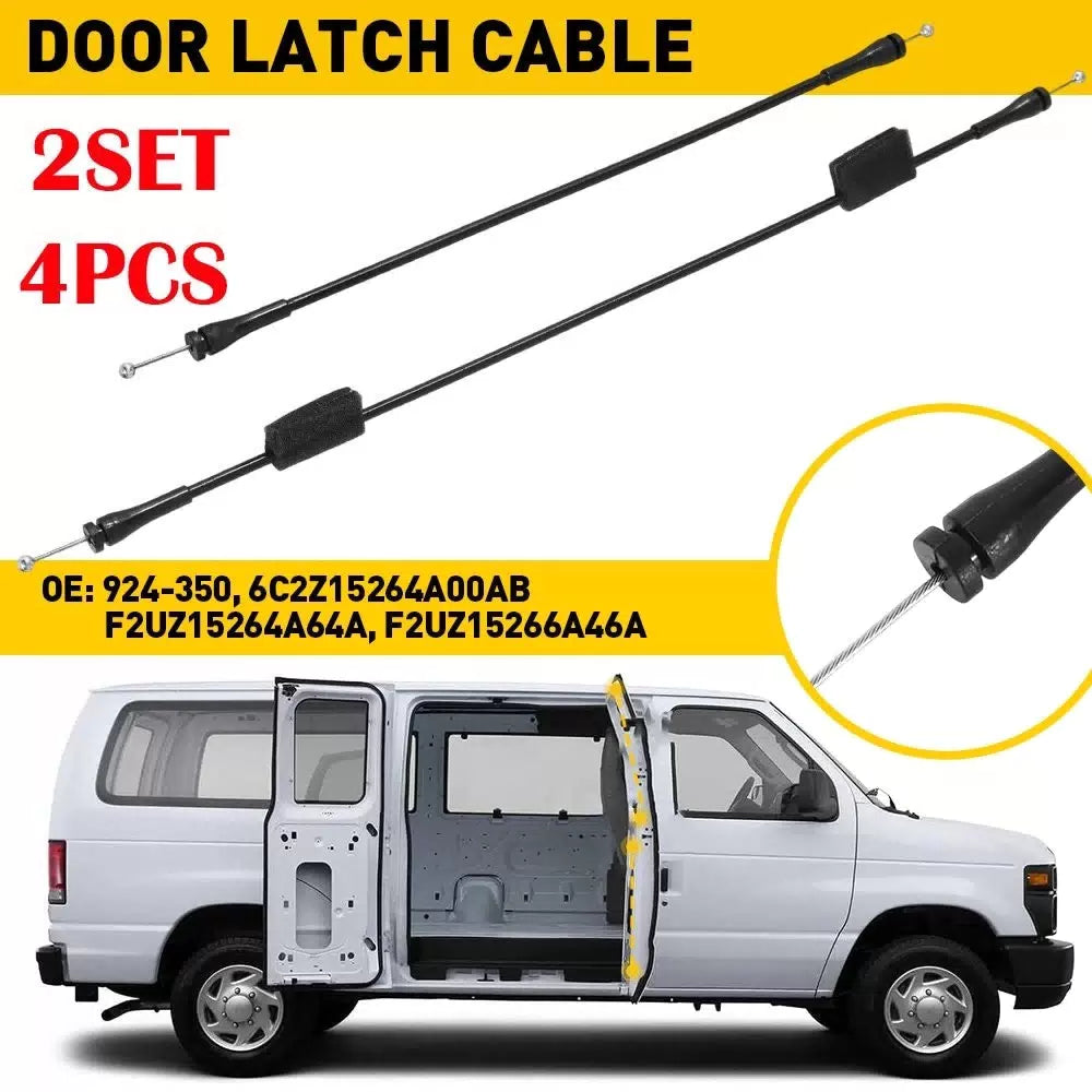 4PCS Cargo Door Right Door Latch Release Cable for Ford E150 E250 E350 1992-14 A 6B93BC-57 [1]