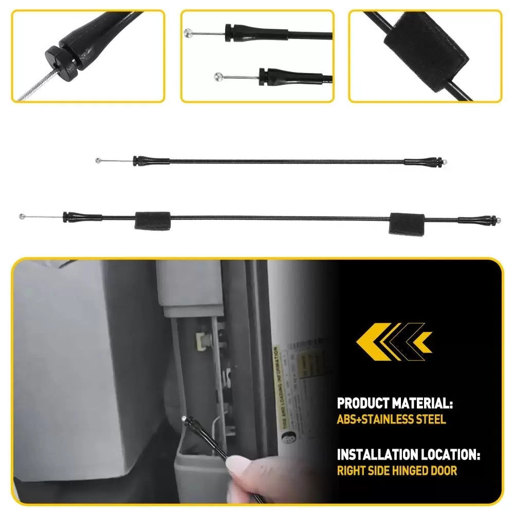 4PCS Cargo Door Right Door Latch Release Cable for Ford E150 E250 E350 1992-14 A 6B93BC-57 [6]
