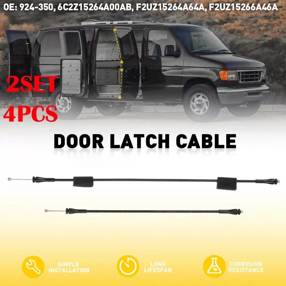 4PCS Cargo Door Right Door Latch Release Cable for Ford E150 E250 E350 1992-14 A 6B93BC-57 [9]