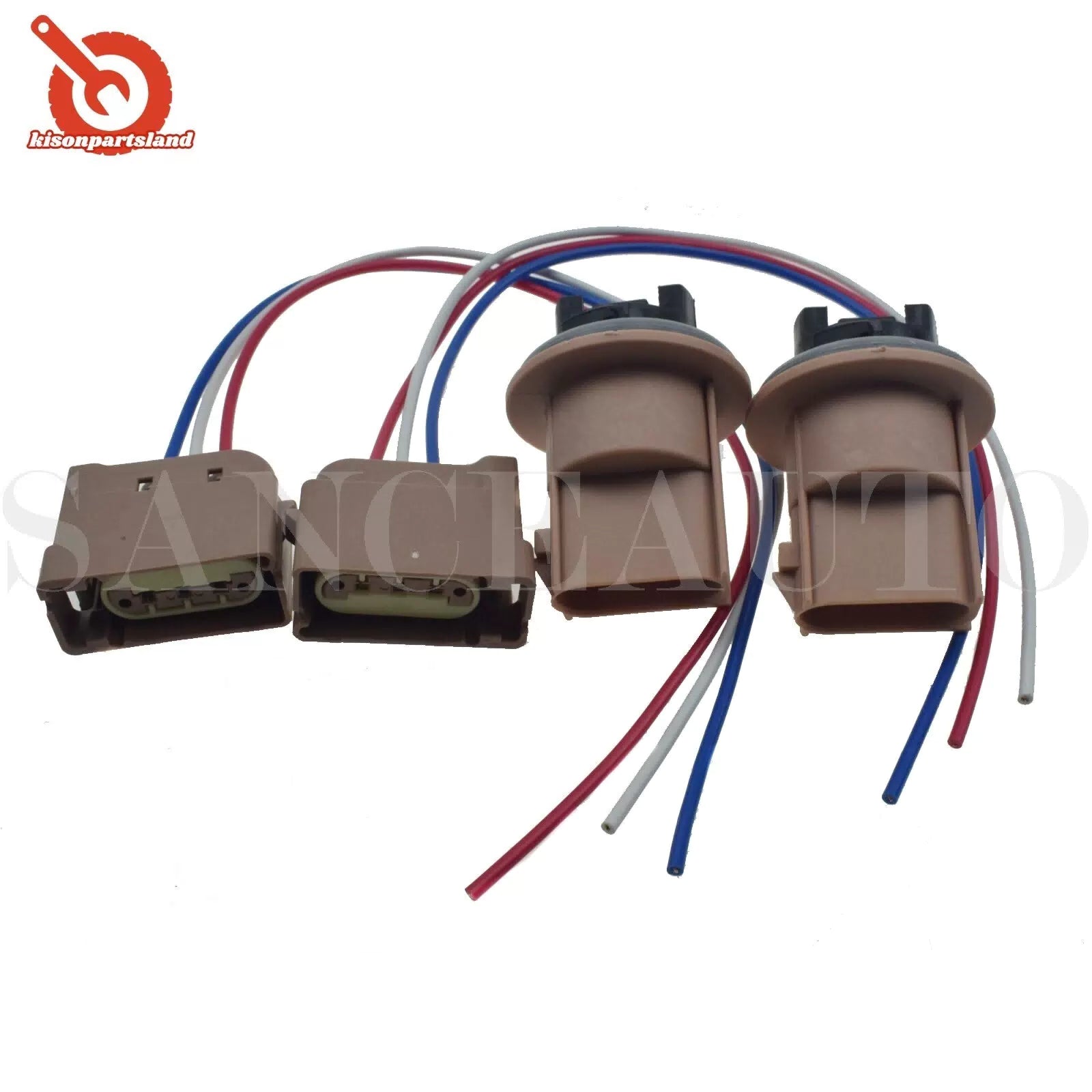 4PCS For Ford F250 F150 Headlamp Light Socket & Pigtail Connector 2U5Z13411SA 6B93BC-57 [3]