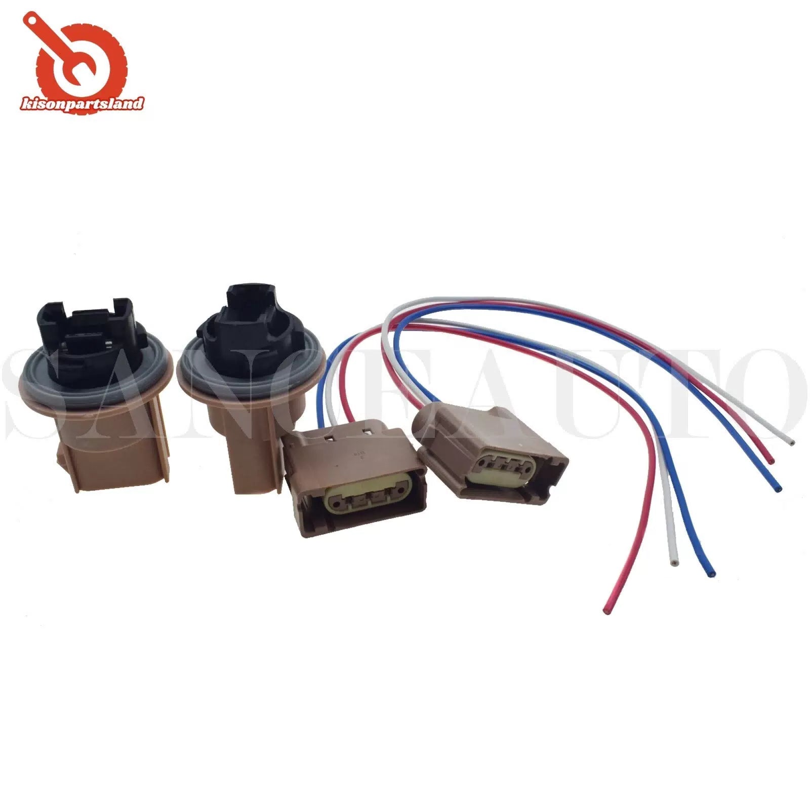 4PCS For Ford F250 F150 Headlamp Light Socket & Pigtail Connector 2U5Z13411SA 6B93BC-57 [4]