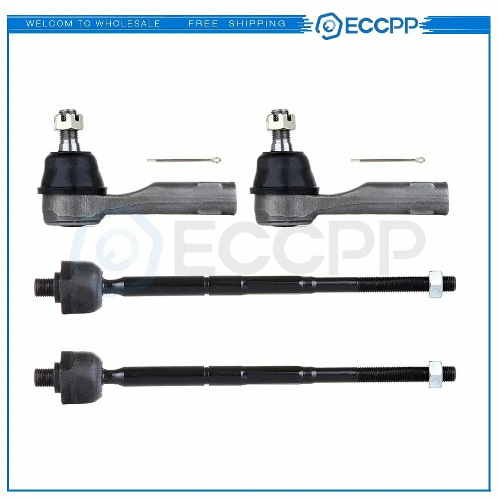 4PCS Front Inner Outer Tie Rod End Steering Part For 2002-2006 Nissan Sentra 6B93BC-57 [1]