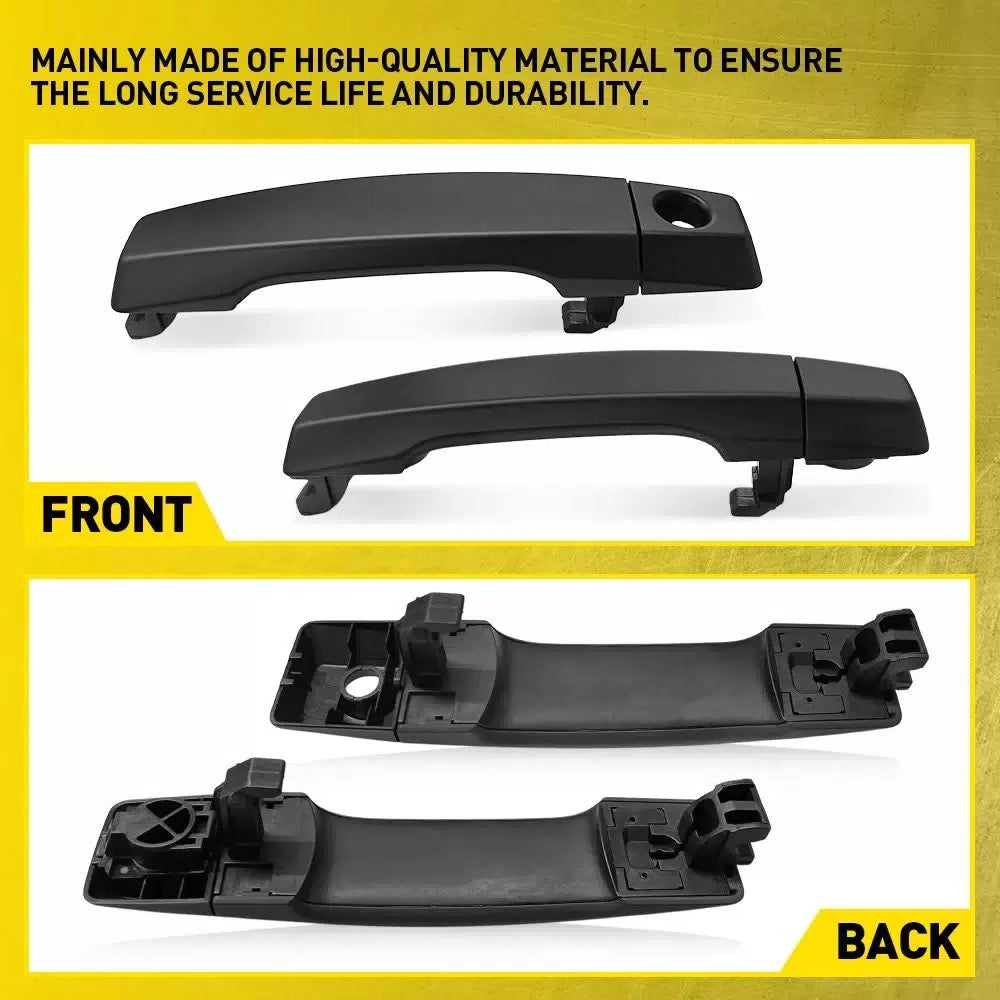 4PCS Front+Rear Exterior Door Handles Black For 2004-2015 Nissan Titan Armada EA 6B93BC-57 [2]