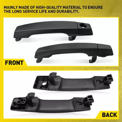 4PCS Front+Rear Exterior Door Handles Black For 2004-2015 Nissan Titan Armada EA 6B93BC-57 [2]