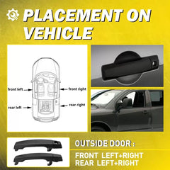 4PCS Front+Rear Exterior Door Handles Black For 2004-2015 Nissan Titan Armada EA 6B93BC-57 [4]