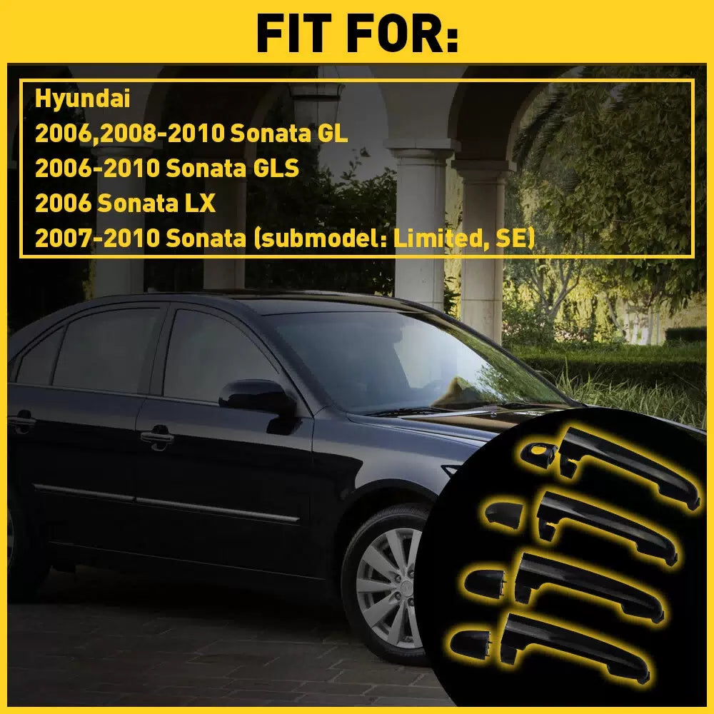 4PCS Front Rear Outside Door Handles For Hyundai Sonata 2006 07 2008 09 2010 EOA 6B93BC-57 [8]