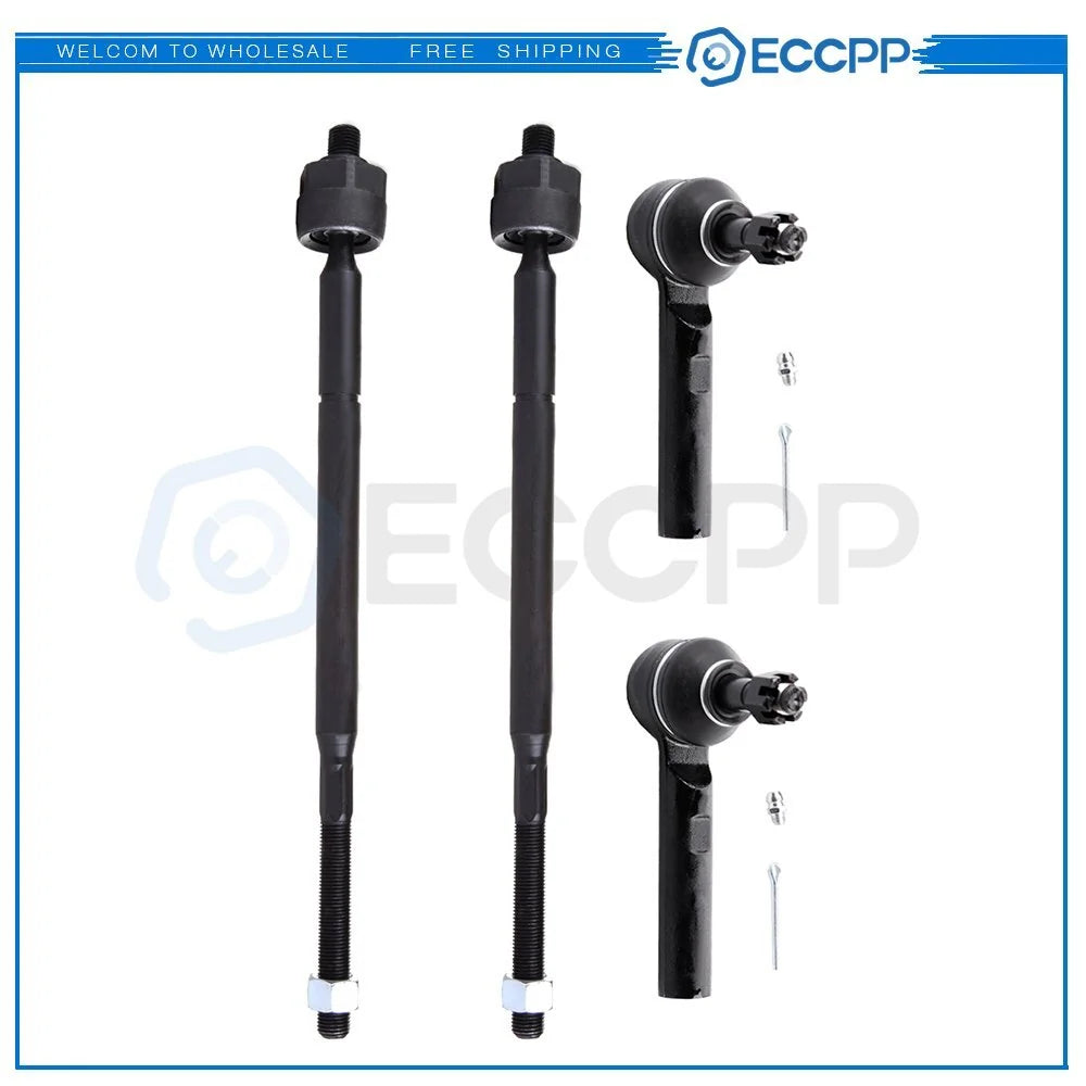4PCS Front Tie Rod End Links Set Inner Outer For 2004-2008 Chrysler Pacifica KOEEP [1]
