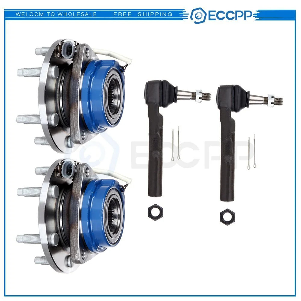 4PCS Kit Fits Buick Front Wheel Hub and Bearing Assembly ABS Bolt Outer Tie Rod KOEEP [1]