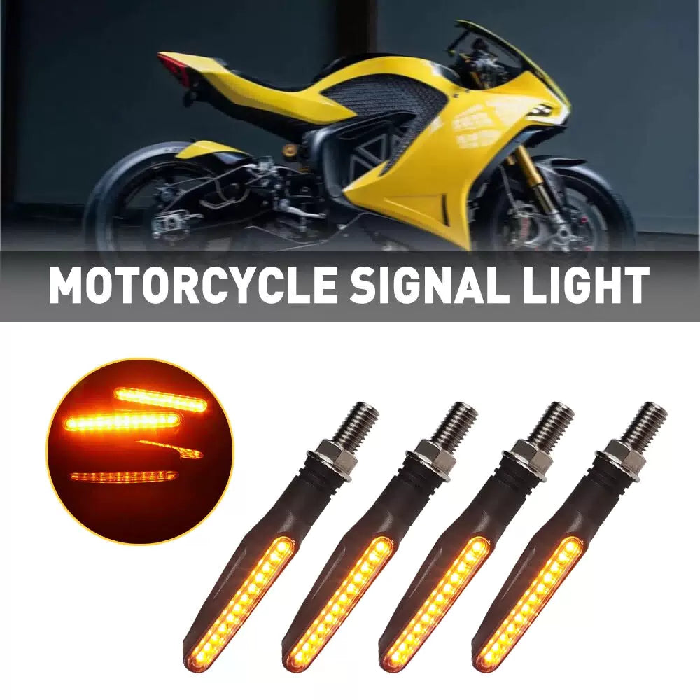 4PCS Led Motorcycle Turn Signal Indicator Blinker Amber Lights Universal Durable 6B93BC-57 [2]