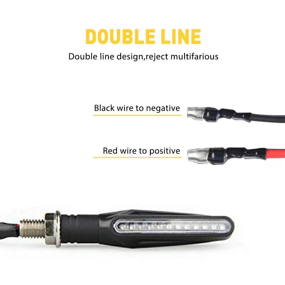 4PCS Led Motorcycle Turn Signal Indicator Blinker Amber Lights Universal Durable 6B93BC-57 [3]
