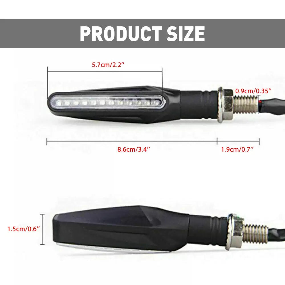 4PCS Led Motorcycle Turn Signal Indicator Blinker Amber Lights Universal Durable 6B93BC-57 [4]