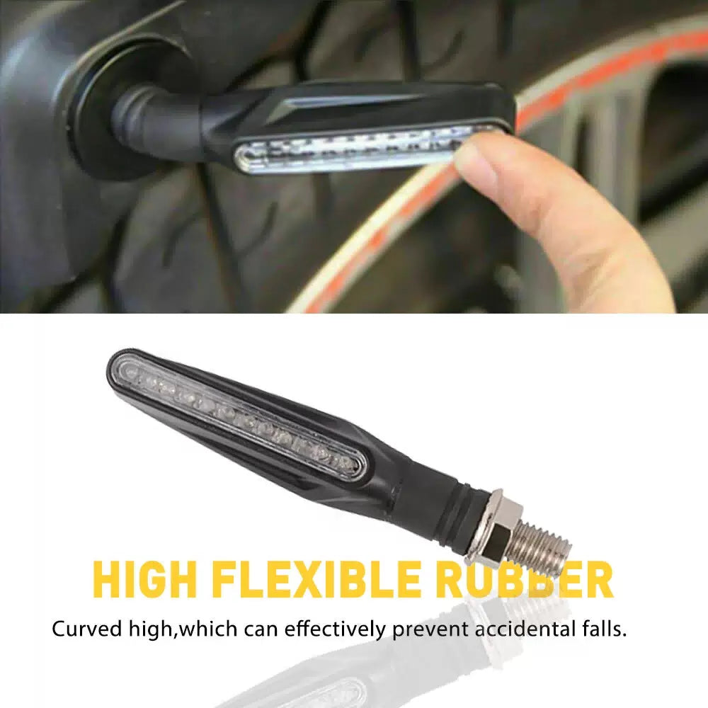 4PCS Led Motorcycle Turn Signal Indicator Blinker Amber Lights Universal Durable 6B93BC-57 [6]