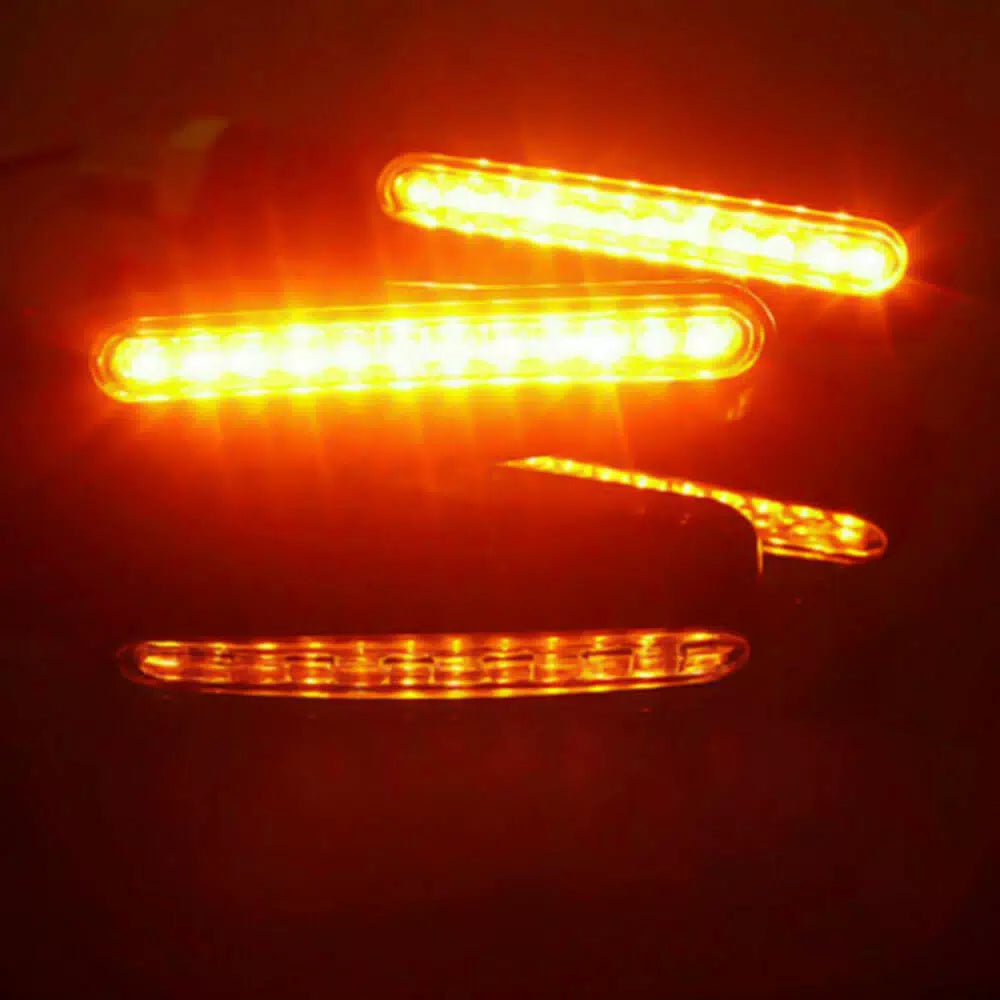 4PCS Led Motorcycle Turn Signal Indicator Blinker Amber Lights Universal Durable 6B93BC-57 [7]