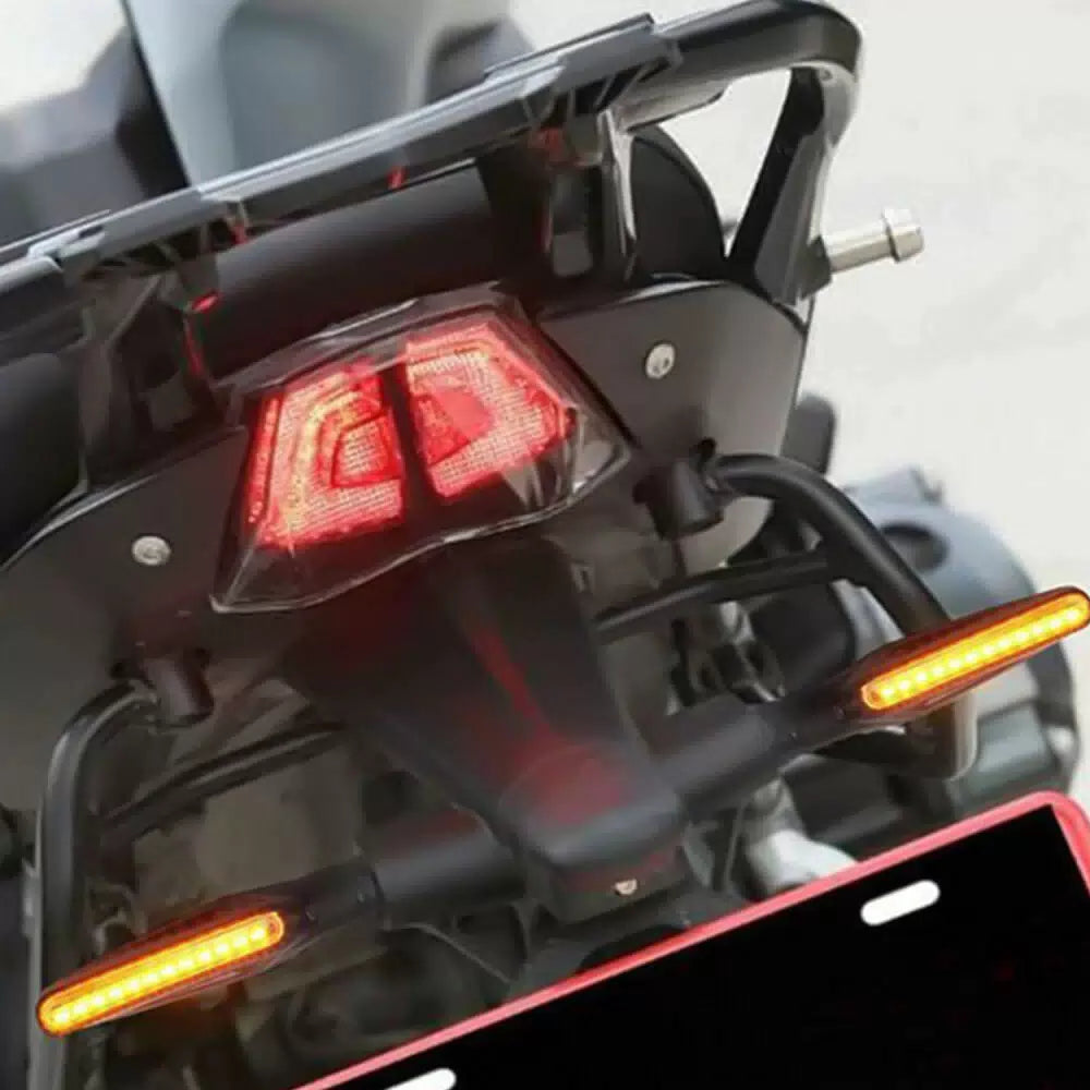 4PCS Led Motorcycle Turn Signal Indicator Blinker Amber Lights Universal Durable 6B93BC-57 [8]