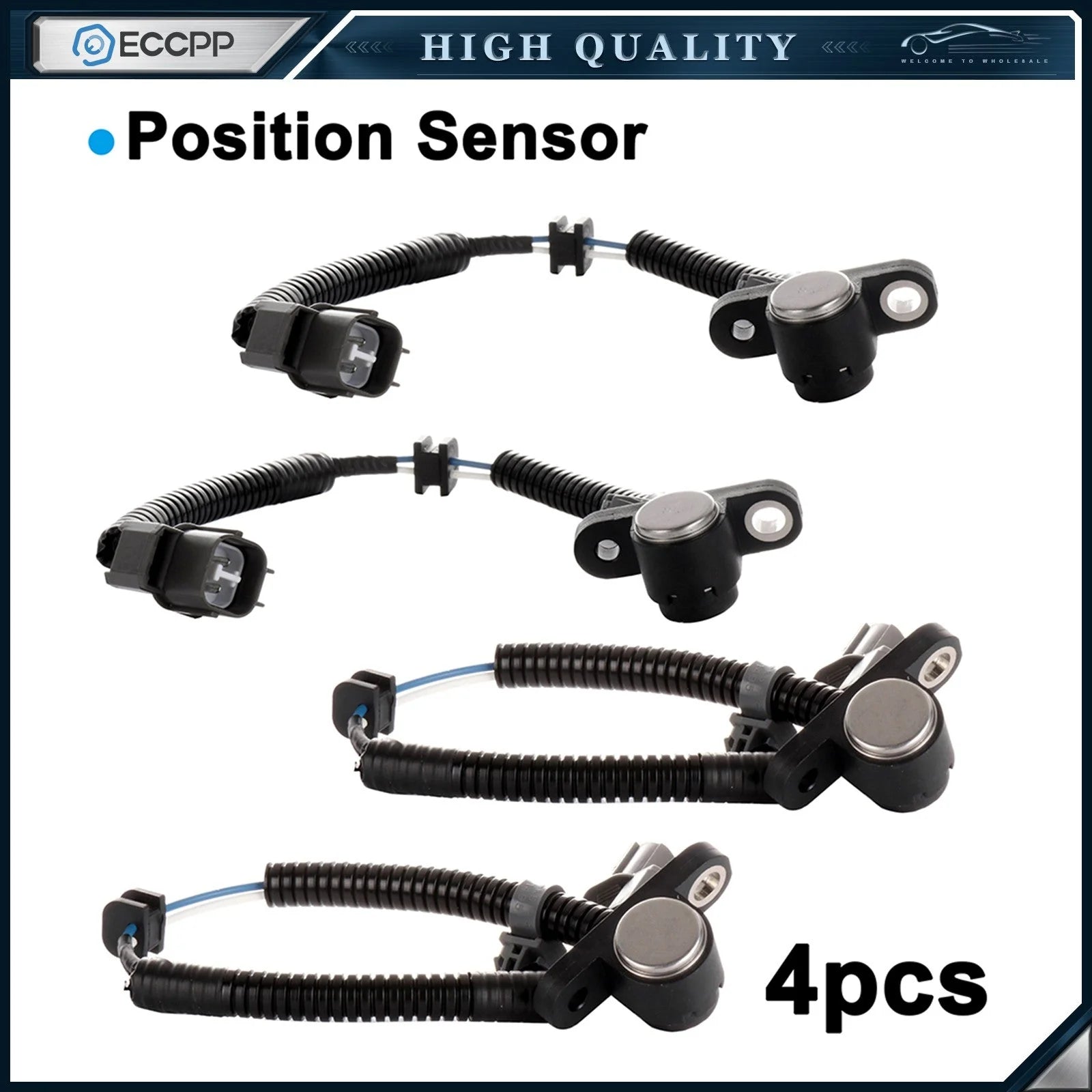 4PC Crankshaft Position Sensor For Acura Integra Honda Civic De Sol 37500-P72-A0 KOEEP [1]