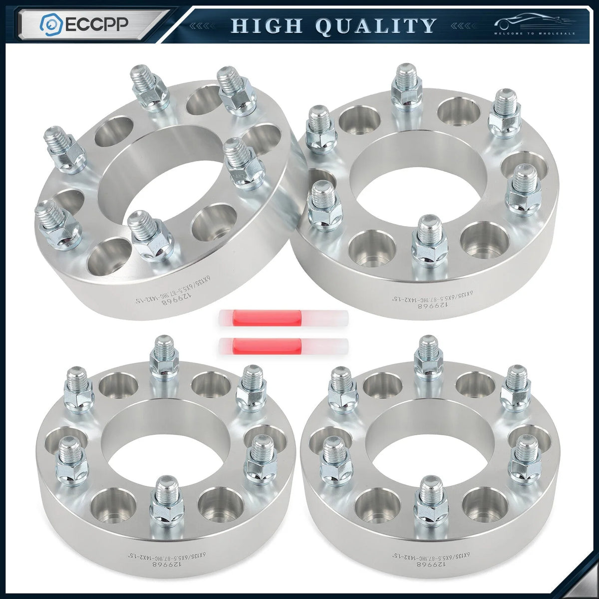 4P 1.5" 6x135 to 6x5.5 Wheel Adapters 14x2 For Ford F-150 6x135 to 6x139.7 Wheel KOEEP [1]