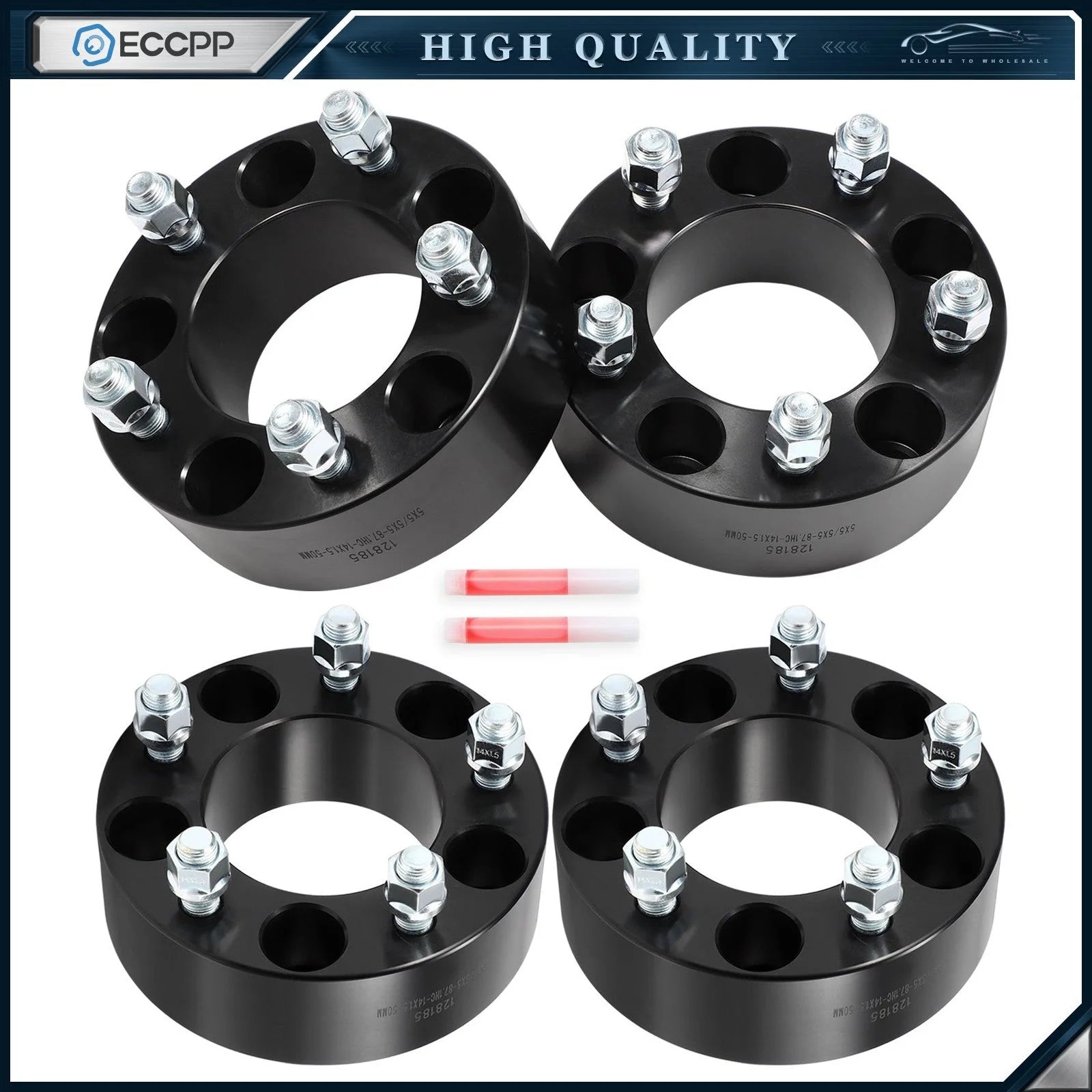 4P 5x5 2 inch Wheel Spacers 14x1.5 For Jeep Grand Cherokee Wrangler JL 2019-2025 KOEEP [1]