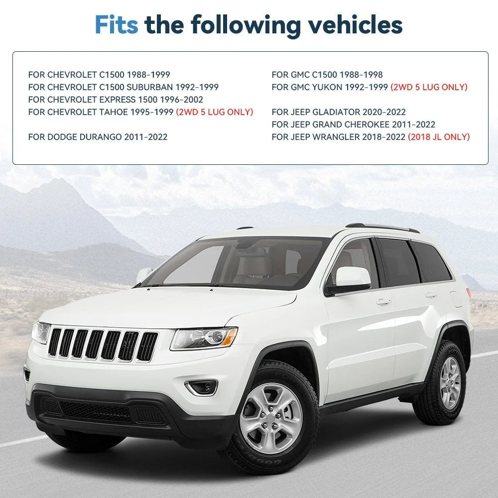 4P 5x5 2 inch Wheel Spacers 14x1.5 For Jeep Grand Cherokee Wrangler JL 2019-2025 KOEEP [3]
