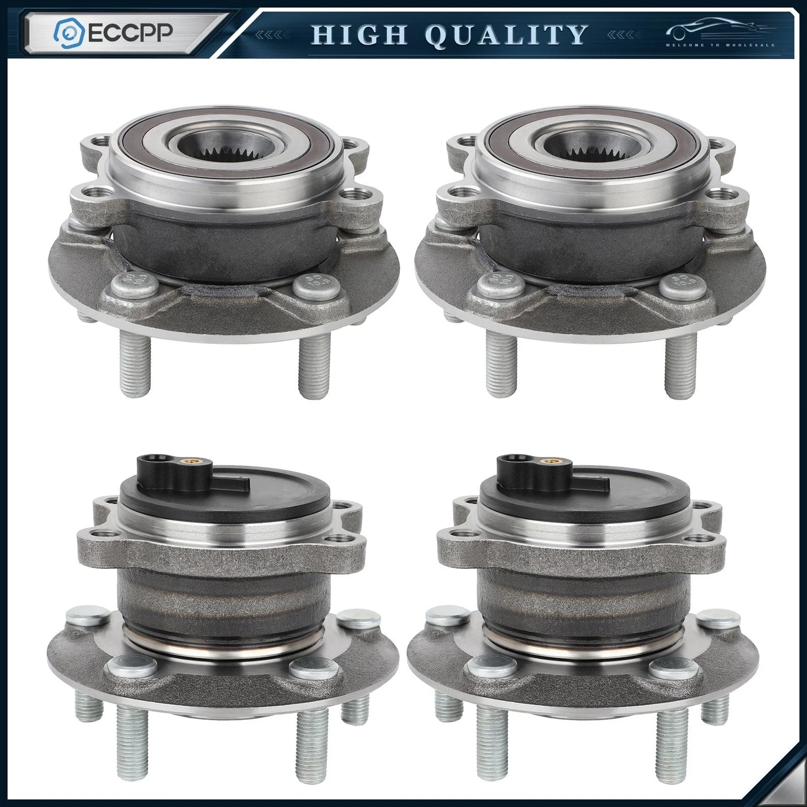 4P Front Rear Wheel Hub Bearings For 2014-2019 Mazda 6 2013-2020 Mazda CX-5 FWD KOEEP [1]