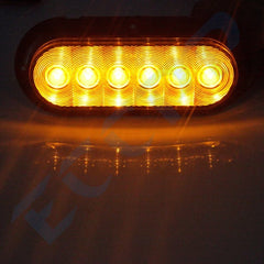 4Pair (Red, Amber) Surface Mount Oval Stop Turn Signal Tail Brake Marker Lights KOEEP [2]