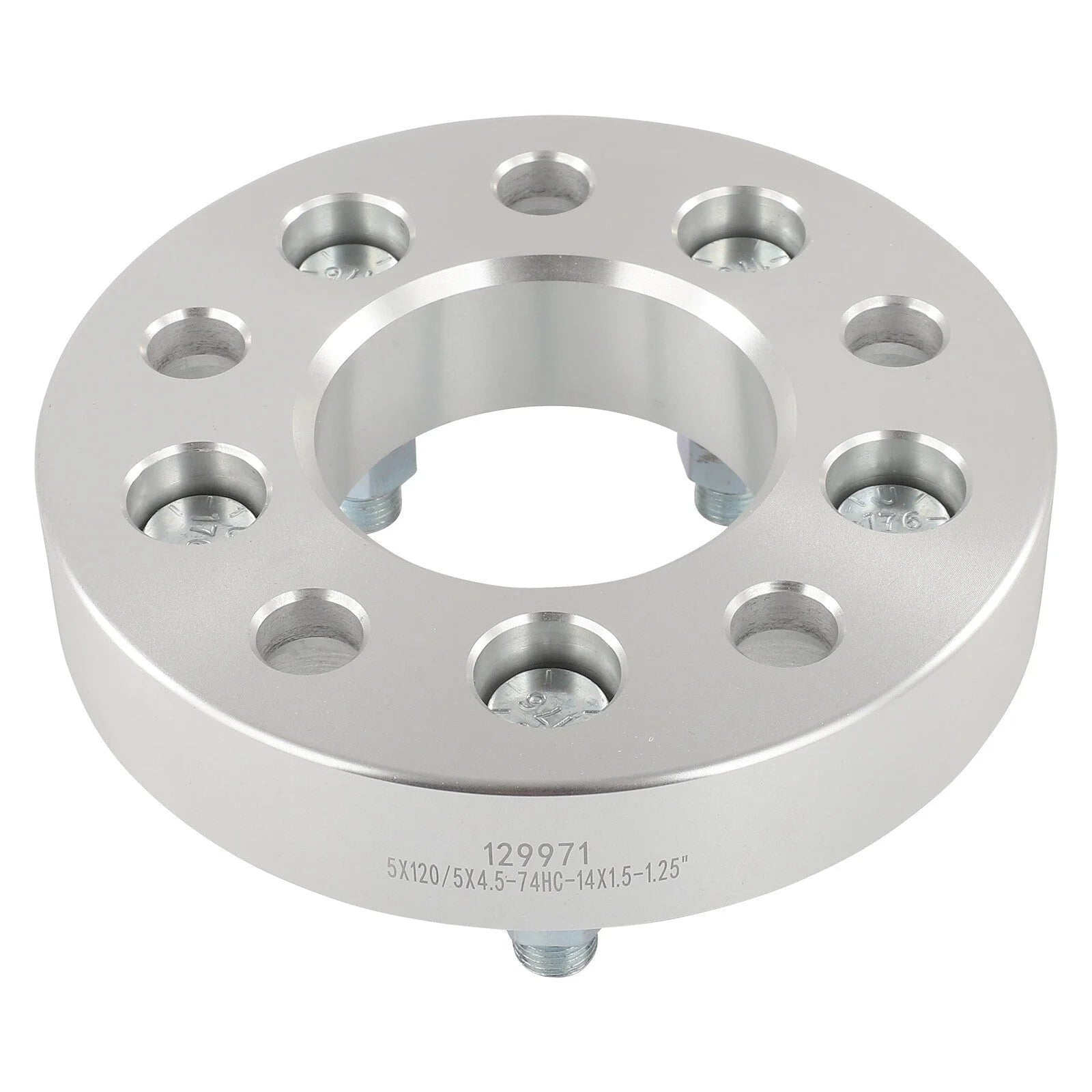 4Pc 1.25" 5x120 to 5x4.5 Wheel Adapters 14x1.5 For Chevy Camaro 5x120 to 5x114.3 6B93BC-57 [8]