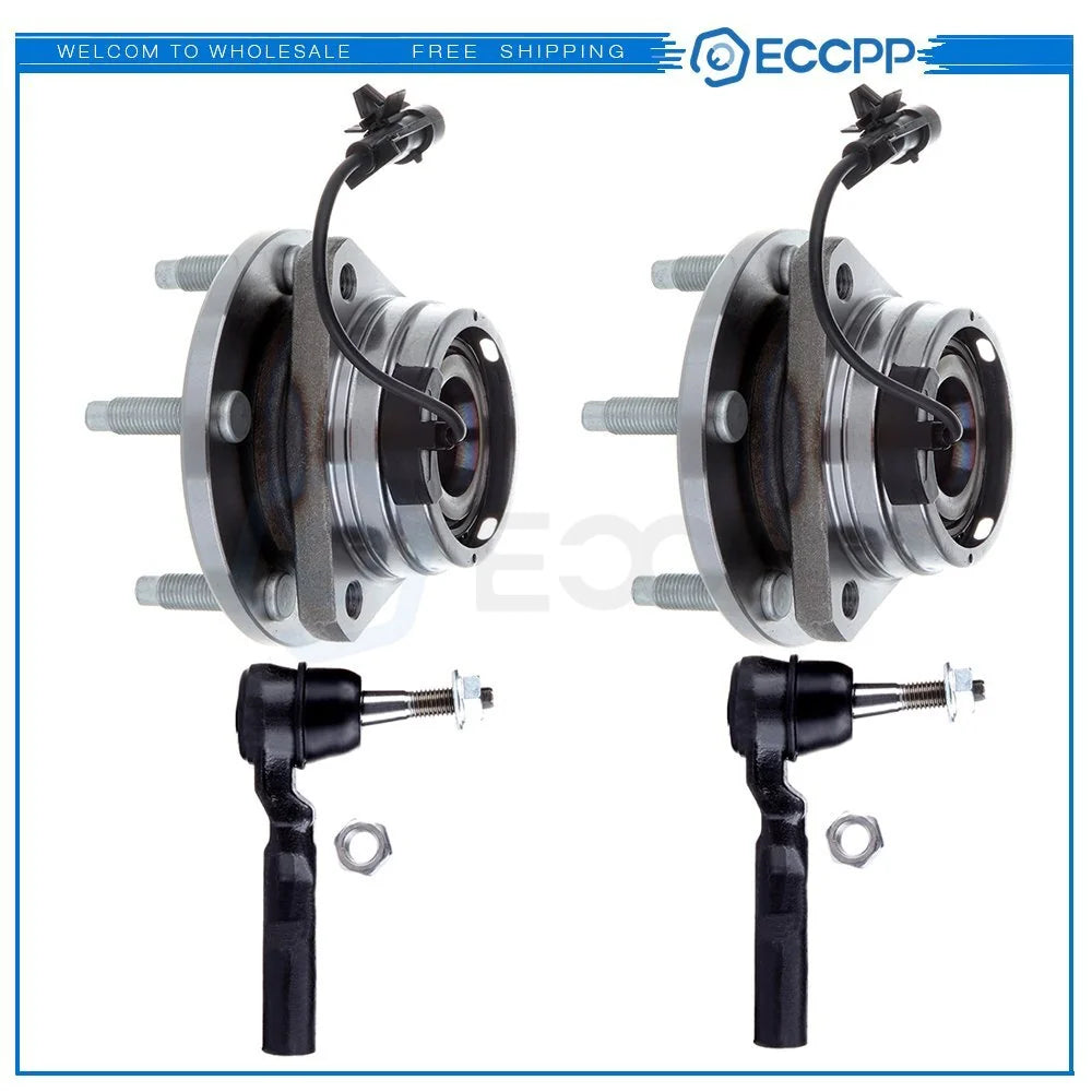 4Pc Front Wheel Bearing Outer Tie Rod Ends Kit For 2004 - 2011 2012 Chevy Malibu KOEEP [1]