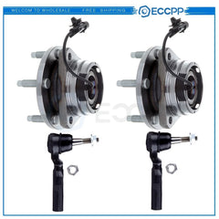4Pc Front Wheel Bearing Outer Tie Rod Ends Kit For 2004 - 2011 2012 Chevy Malibu KOEEP [1]