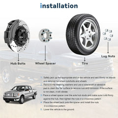 4Pcs 2" 5x135 to 6x5.5 Wheel Adapters 12x1.5 For Ford F-150 5 Lug to 6 Lug Wheel 6B93BC-57 [4]