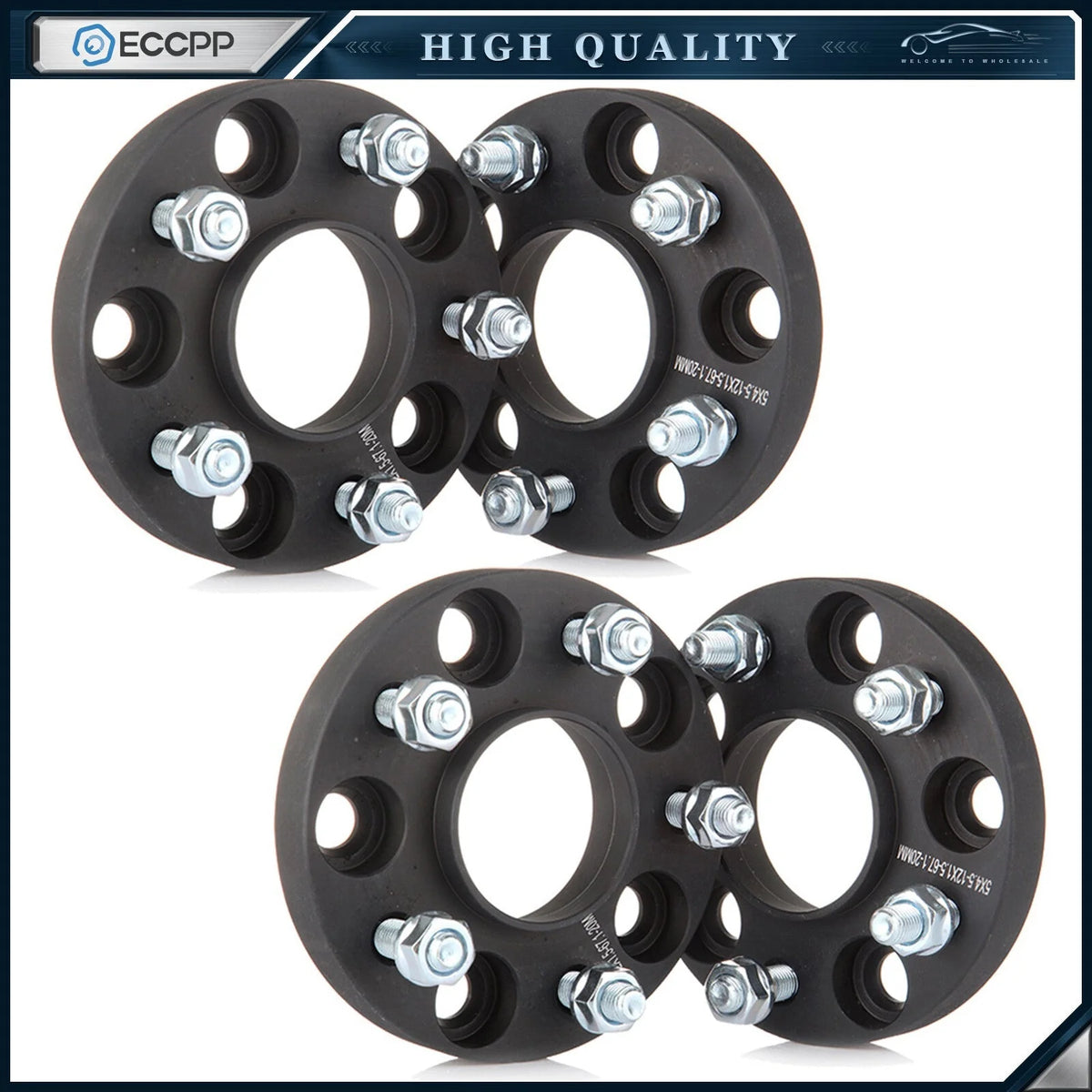 4Pcs 5x4.5 Hubcentric Wheel Spacers 20mm 12x1.5 For Mitsubishi Eclipse Outlander 6B93BC-57 [1]