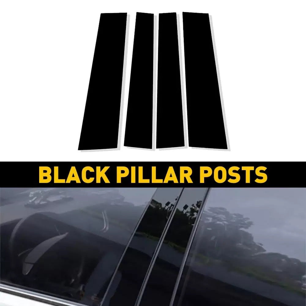 4Pcs For 2007-2021 Toyota Tundra Glossy Black Pillar Posts Door Trim Cover EOA 6B93BC-57 [10]